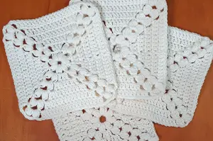 4 variations of the bobble granny square