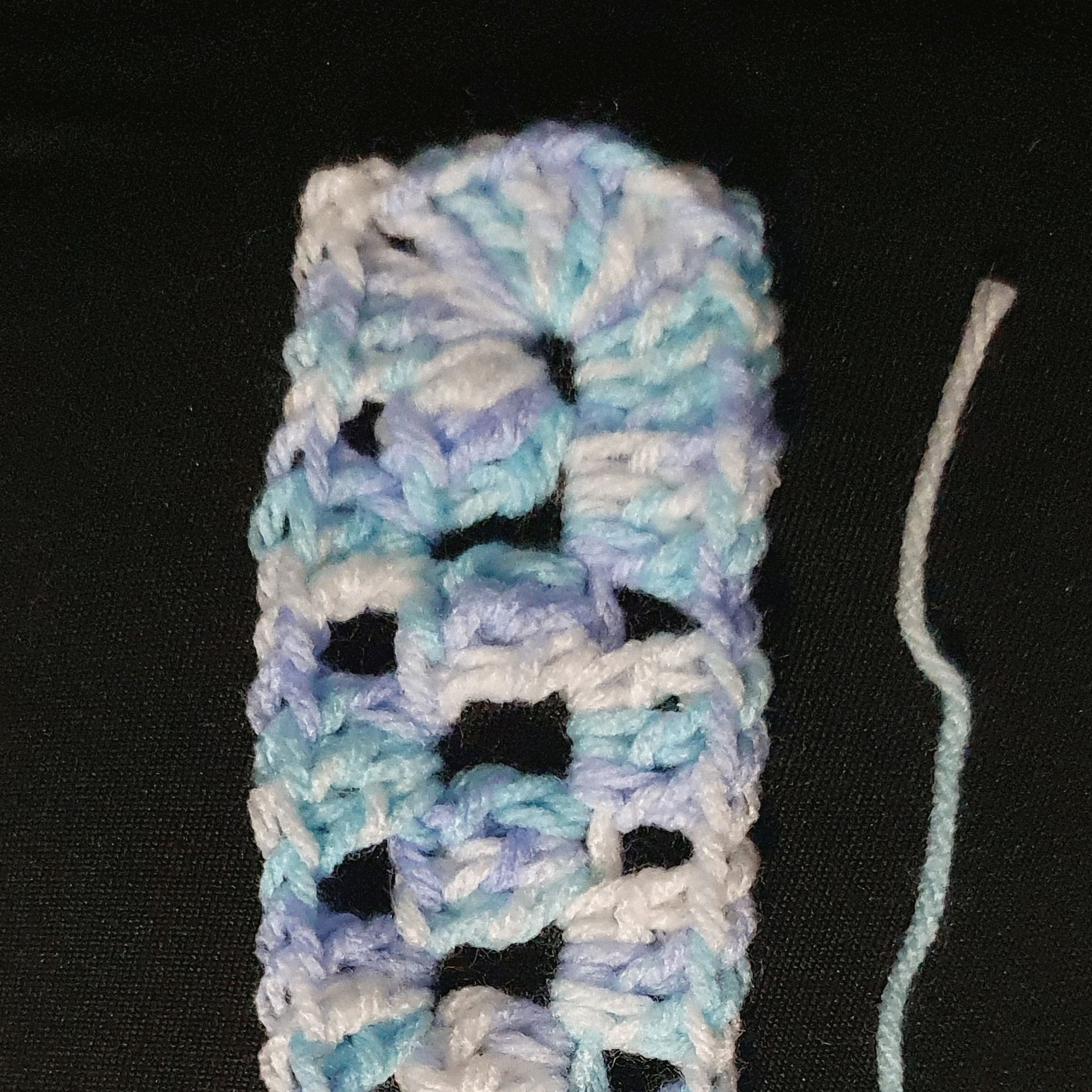 rect granny square 2nd corner