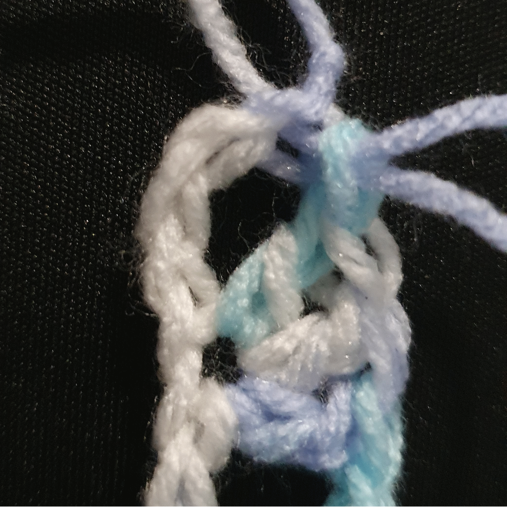 rect granny square slst to form gap