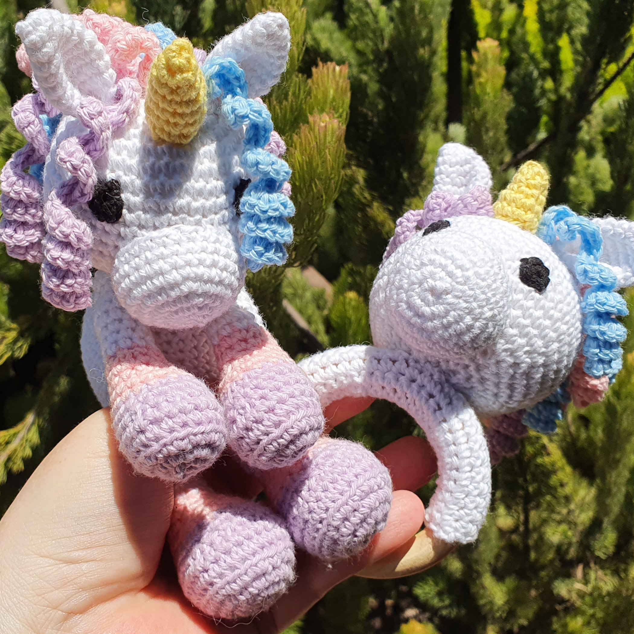 unicorn toy and rattle